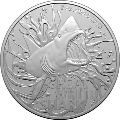 Australia: Australia's Most Dangerous Creatures: The Great White Shark 5 oz Silver 2022