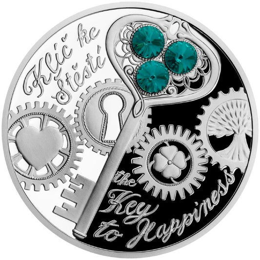 Niue: Crystal Coin - The Key to Happiness $2 Silver 2022 Proof