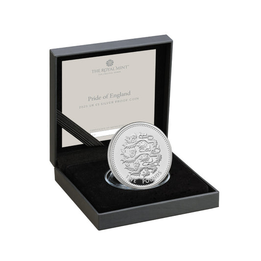 UK: Pride of England £5 Silver 2023 Proof