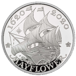 UK: 400th Anniversary of the Mayflower - Coin and Medal Set Silver 2020 Proof