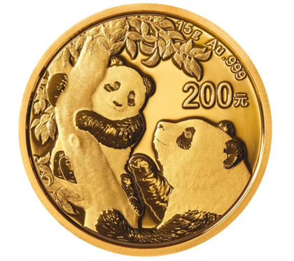 China Panda 15 gram Gold 2021