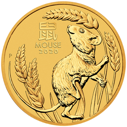 Australia: Lunar III - Year of the Mouse 1/2 oz Gold 2020