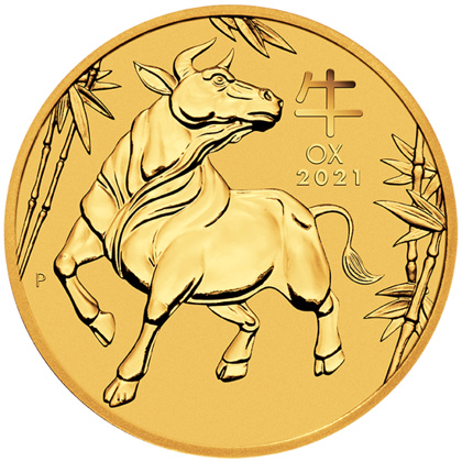 Australia: Lunar III - Year of the Ox 1/20 oz Gold Coin 2021