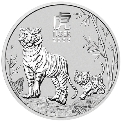 Australia: Lunar III - Year of the Tiger 5 oz Silver 2022
