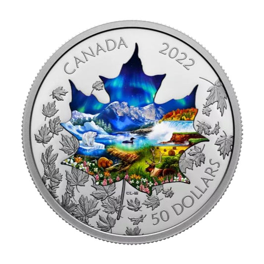 Canadian Collage Colored 3 oz Silver 2022 Proof