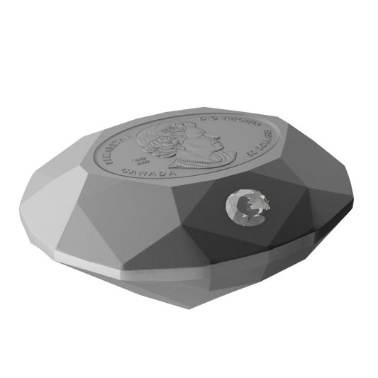 Canada: Forevermark Black Label Oval Diamond $50 Silver 2023 Shaped Matte Proof Coin