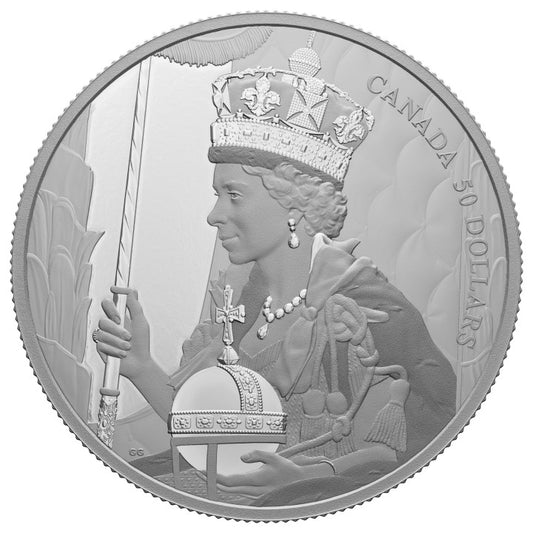 Canada: Queen Elizabeth II's coronation $50 Silver 2022 Proof