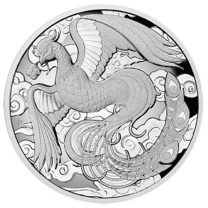 Australia: Chinese Myths and Legends: Phoenix 2 oz Silver 2022 Proof High Relief