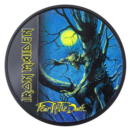 Cook Islands: Iron Maiden – Fear of the Dark colored 1 oz Silver 2022 Obsidian Black Coin