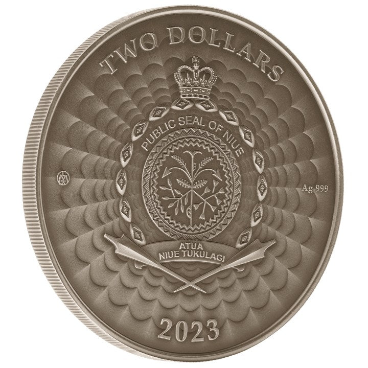 Niue: World of Cryptids - Adze $2 Colored Silver 2023 High