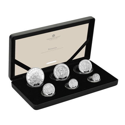 UK: Set of 6 Britannia Silver 2022 Proof coins